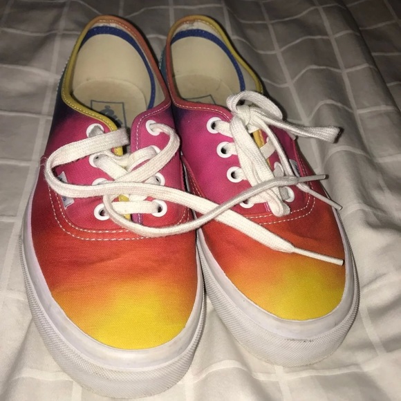 pastel rainbow vans